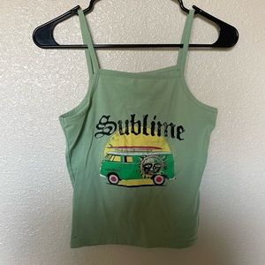 Sublime green cropped tank top